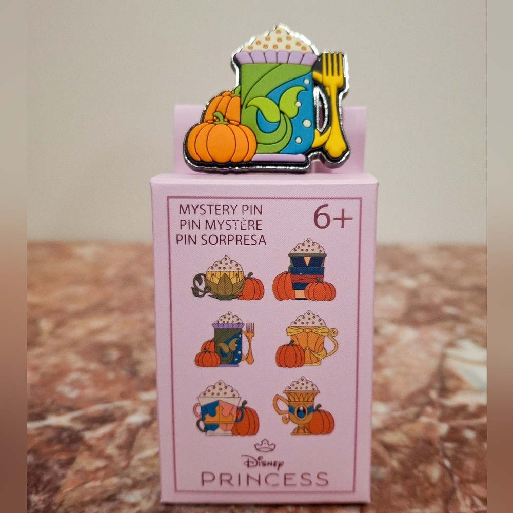NWT Loungefly Disney Princess Pumpkin Spice Blind Box Scented Pin